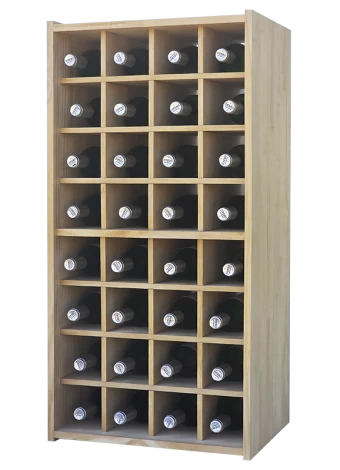 Botellero de madera de pino