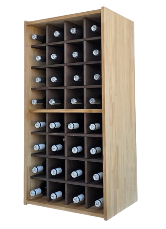 Botellero de madera de pino