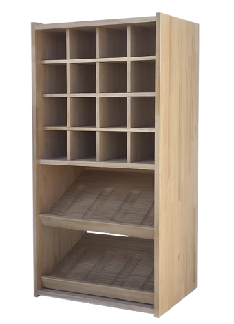 Botellero de madera de pino