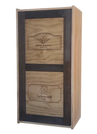 Botellero de madera de pino