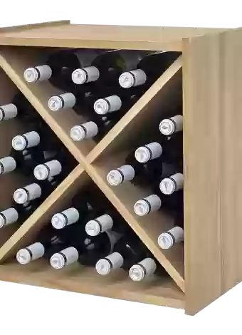 Botellero de madera de pino
