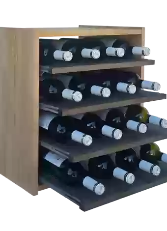 Botellero de madera de pino