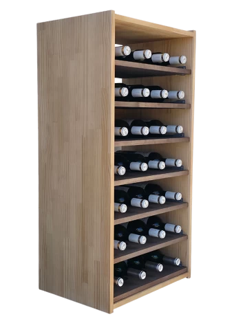 Two-colour modular wine rack with 5 removable shelves for 28 bottles by Expovinalia com