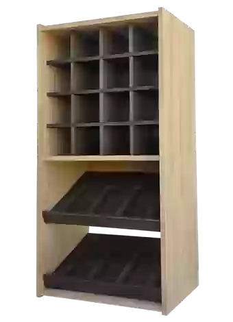 Botellero de madera de pino