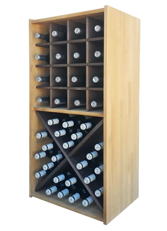 Botellero de madera de pino