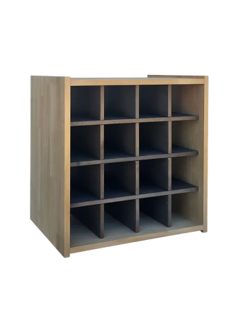 Botellero de madera de pino