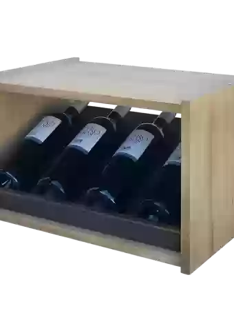 Botellero de madera de pino