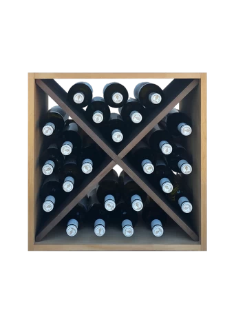 Botellero de madera de pino