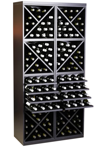 DOBLE CUBO BOTELLERO NEGRO