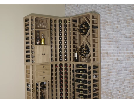 Instalación Botelleros de Madera en Roble