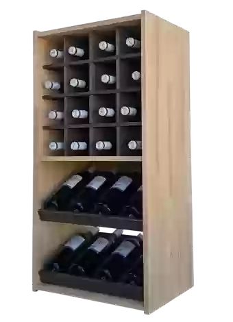 Botellero de madera de pino