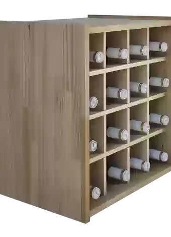 Botellero de madera de pino