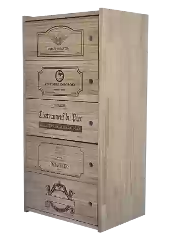 Botellero de madera de pino