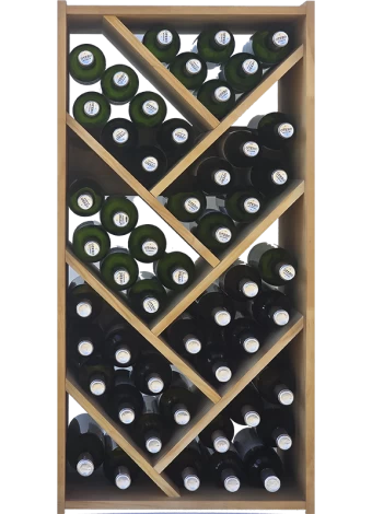Modular bottle rack with SPIKE-SHAPED DIVISIONS by Expovinalia