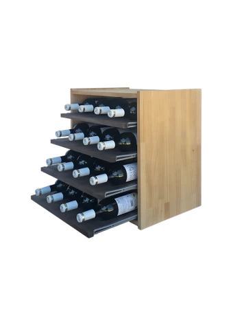 Botellero de madera de pino