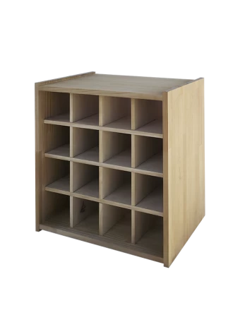 Botellero de madera de pino