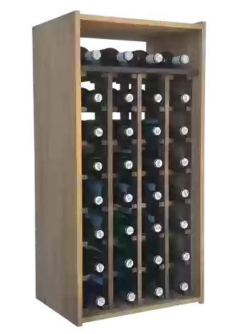 Botellero de madera de pino