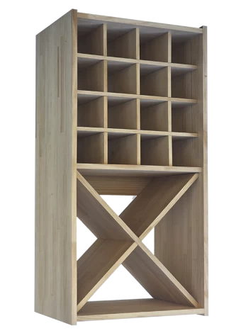 Botellero de madera de pino