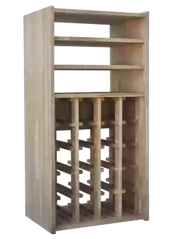 Botellero de madera de pino