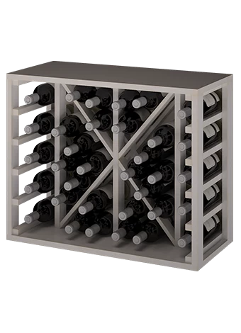 PORTE-BOUTEILLE EN BOIS DE PIN, PEINT BLANC