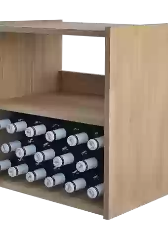 Botellero de madera de pino