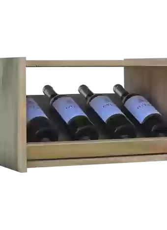 Botellero de madera de pino
