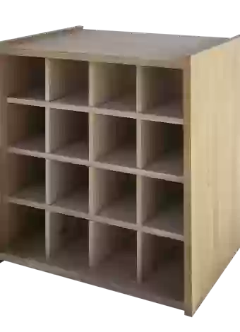 Botellero de madera de pino