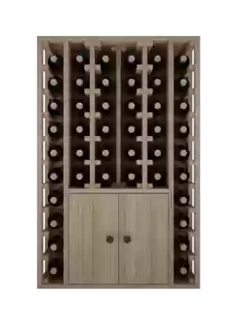 Сосновая деревянная бутылка с дверями
