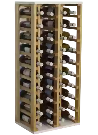 Wooden bottle rack for 40 bottles