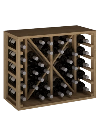 PORTE-BOUTEILLE EN BOIS DE PIN, PEINT BLANC