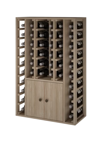 GARRAFA DE MADEIRA DE PINHO COM PORTAS