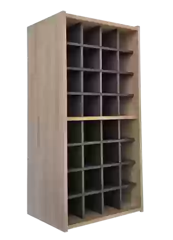 Botellero de madera de pino