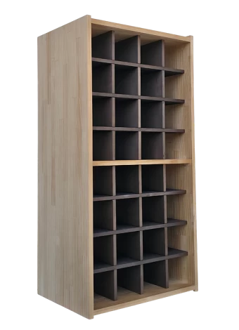 Botellero de madera de pino