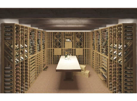 Instalación Botelleros de Madera en Roble