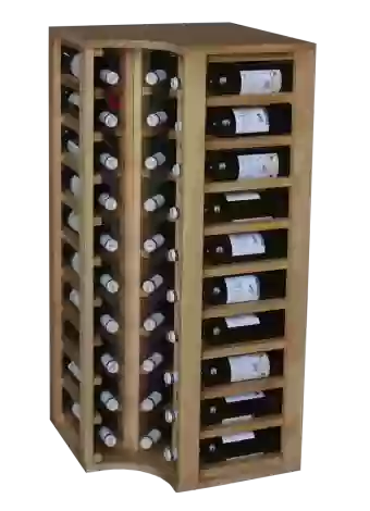 WOODEN BOTTLE FOR CORNER, CAPACITY FOR 40 Distributed  by Expovinalia-