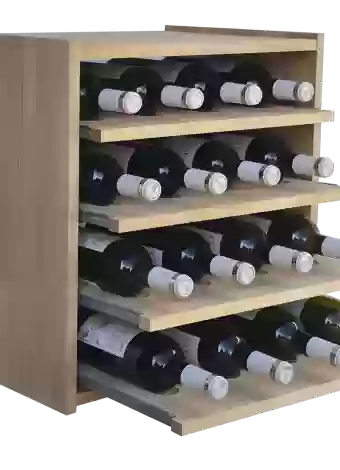 Botellero de madera de pino