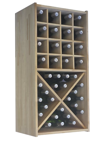Botellero de madera de pino