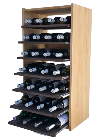 Two-colour modular wine rack with 5 removable shelves for 28 bottles by Expovinalia com