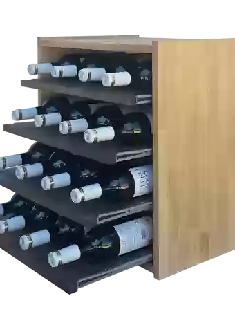 Botellero de madera de pino