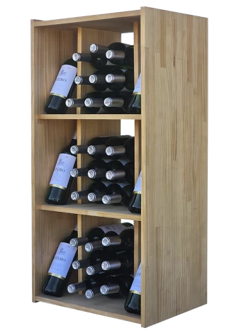 Botellero de madera de pino