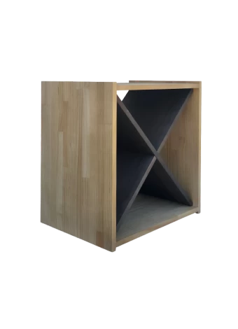 Botellero de madera de pino