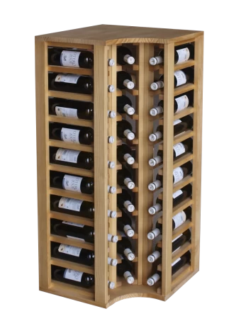 WOODEN BOTTLE FOR CORNER, CAPACITY FOR 40 Distributed  by Expovinalia-