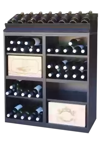 Expositor para 8 botellas para colocar sobre dos modulos Merlot-2025