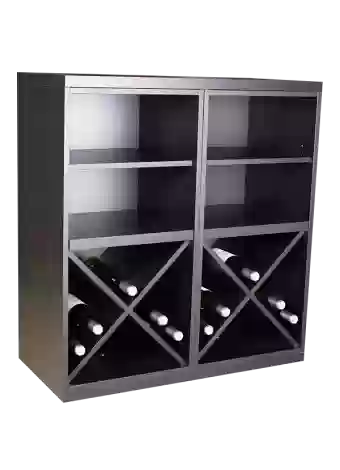 Botellero NEGRO  4 alturas vino y magnum EX8449