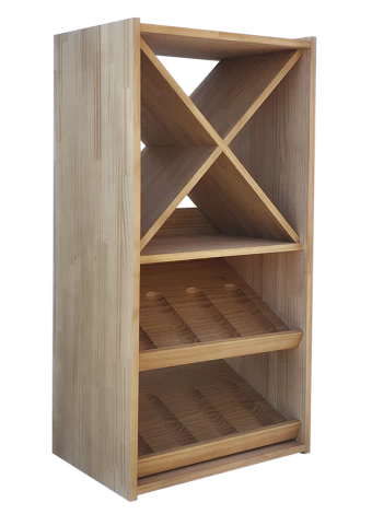 Botellero de madera de pino