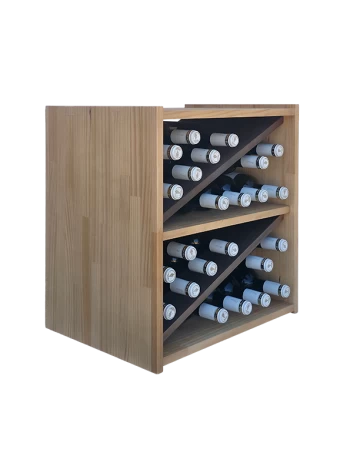 Botellero de madera de pino