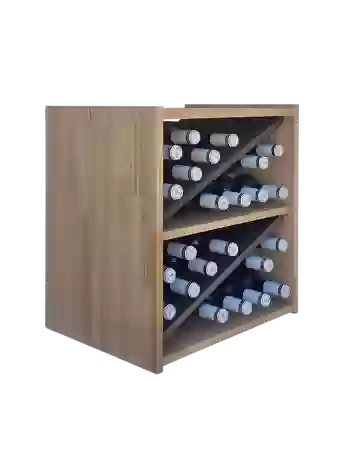 Botellero de madera de pino EN DOS COLORES de Expovinalia