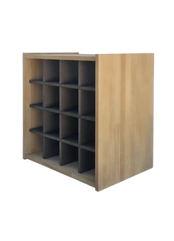 Botellero de madera de pino