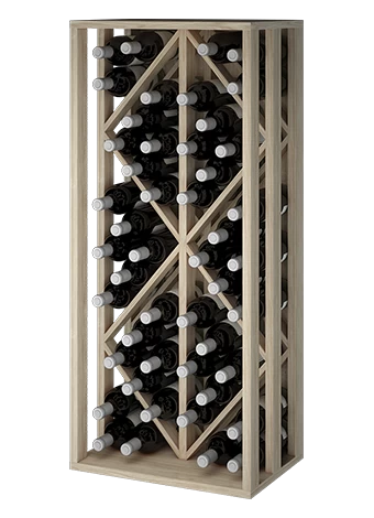 EICHENHOLZFLASCHE MIT RHOMBOS IN SEINEM ZENTRUM