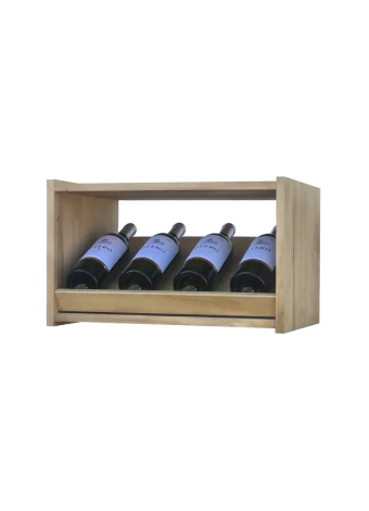 Botellero de madera de pino